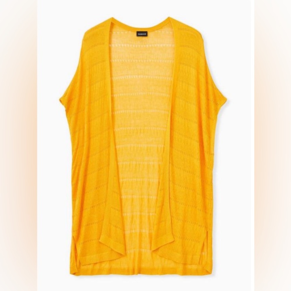 TORRID golden glow kimono rayon knit duster nwt 46$retail 00/0 med lg